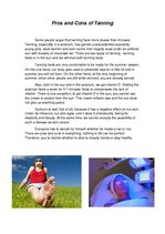 Esszék 'Pros and Cons of Tanning', 1.                