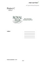 Üzleti tervek 'Beer Brand Royal Expanding It's Market in Canada', 1.                