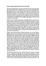 Összefoglalók, jegyzetek 'Eastern Europe During the Inter-War Years', 1.                