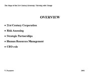 Összefoglalók, jegyzetek 'The Shape of the 21st Century Economy: Thriving with Change', 1.                