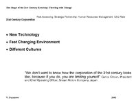 Összefoglalók, jegyzetek 'The Shape of the 21st Century Economy: Thriving with Change', 2.                