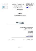 Kutatási anyagok 'Competitiveness of Company "Volvo"', 1.                