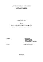Kutatási anyagok 'Characterization of Beef Cattle Breeds ', 1.                