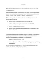 Kutatási anyagok 'Statistical Analysis of All Stages of Control at the Production of a Roller for ', 2.                