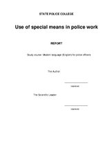 Kutatási anyagok 'Use of Special Means in Police Work', 1.                