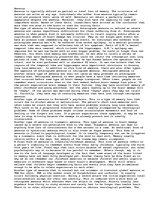 Esszék 'Paper on Amnesia', 1.