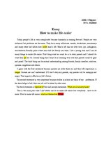 Esszék 'How to Make Life Easier', 1.                