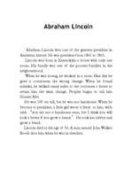 Összefoglalók, jegyzetek 'Abraham Lincoln', 1.                