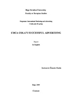 Kutatási anyagok 'Company "Coca-Cola" Advertising', 1.                
