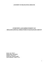 Összefoglalók, jegyzetek 'Overview and Improvement of Organizational Behavior in Hansapank Group', 1.                