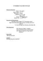 Minták 'Curriculum Vitae', 1.                