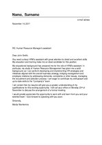 Minták 'Cover Letter', 1.                