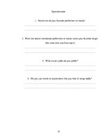 Kutatási anyagok 'English Language and Slang in the Lyrics of Popular Music', 18.                