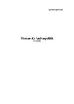 Kutatási anyagok 'Bismarcks Außenpolitik', 1.                
