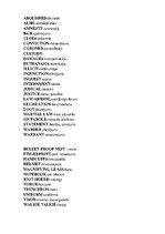 Összefoglalók, jegyzetek 'Legal Terms and Words in English', 5.                