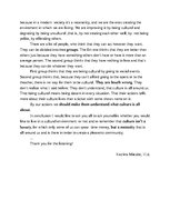 Esszék 'Culture Is a Necessity', 2.                