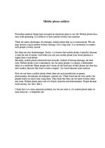 Esszék 'Mobile Phone Addicts', 1.                