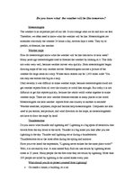 Esszék 'Do You Know what the Weather will be Like Tomorrow?', 1.                