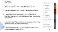 Prezentációk 'A Google Play Áruház használata', 8.                