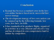 Prezentációk 'Ryanair Cost Leadership Position and Bussiness Strategy', 15.                