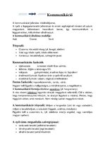 Összefoglalók, jegyzetek 'Kommunikáció tényezői és funkciói', 1.                