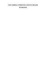 Kutatási anyagok 'Non-Verbal Communication in the Job Interview', 1.                