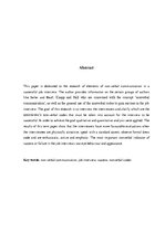 Kutatási anyagok 'Non-Verbal Communication in the Job Interview', 3.                