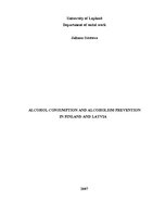 Kutatási anyagok 'Alcohol Consumption and Alcoholism Prevention in Finland and Latvia', 1.                