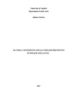 Kutatási anyagok 'Alcohol Consumption and Alcoholism Prevention in Finland and Latvia', 1.                