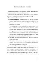 Összefoglalók, jegyzetek 'Communication in Business', 1.                
