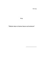 Kutatási anyagok 'Political Culture in Latvia: Features and Tendencies', 1.                