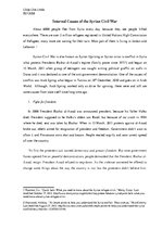 Esszék 'Internal Causes of the Syrian Civil War', 1.                