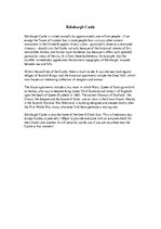 Összefoglalók, jegyzetek 'Edinburgh Castle', 1.                