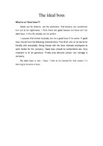 Esszék 'The Ideal Boss', 1.                