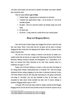 Kutatási anyagok 'Blog and Blogging', 4.                