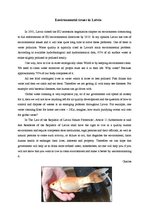 Kutatási anyagok 'Environmental Issues in Latvia', 1.                