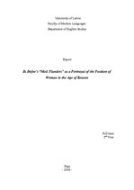 Esszék 'D.Defoe’s "Moll Flanders" as a Portrayal of the Position of Woman in the Age of ', 1.                