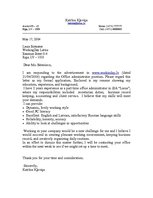 Minták 'Cover Letter', 1.                