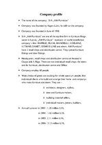 Összefoglalók, jegyzetek 'Company Profile. SIA "AM Furnitūra"', 1.                