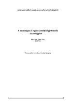 Záródolgozatok 'A kronotípus összefüggései egyes személyiségjellemzőkkel, a stresszel és a jóllé', 1.                