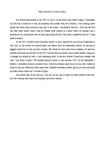 Esszék 'My School Day Memories', 1.                