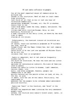 Esszék 'TV and Radio Influence to People', 1.                