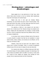 Esszék 'Moving Place – Advantages and Disadvantages', 2.                