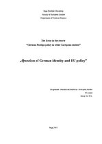 Kutatási anyagok 'Question of German Identity and EU Policy', 1.                