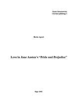 Kutatási anyagok 'Love in Jane's Austen "Pride and Prejudice"', 2.                