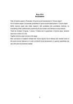 Záródolgozatok 'Evaluation of Sports Tourism Development in Tukums Region', 2.                