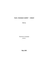 Összefoglalók, jegyzetek 'Turkey Tour', 1.                