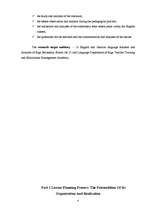 Záródolgozatok 'Lesson Planning - an Essential Factor in Providing the Effective English Languag', 4.                