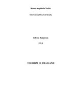 Kutatási anyagok 'Tourism in Thailand', 1.                