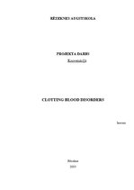 Összefoglalók, jegyzetek 'Clotting Blood Disorders', 1.                